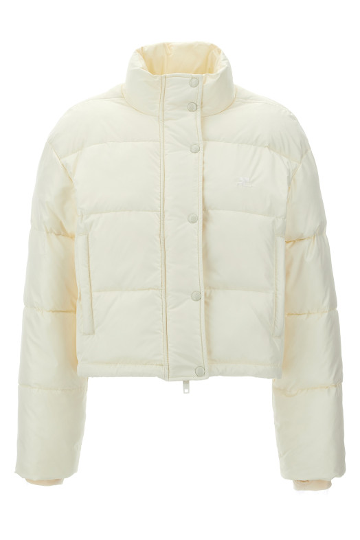 'AC' cropped down jacket White 'AC' cropped down jacket White