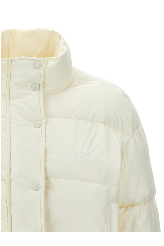 'AC' cropped down jacket White 'AC' cropped down jacket White