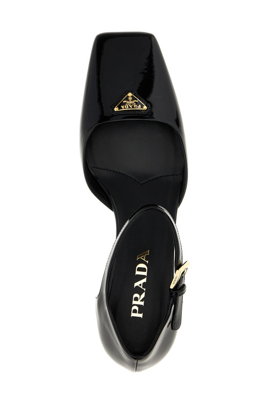 Туфлі на підборах з логотипом, чорні PRADA (1I601NF035069F0002) Туфлі на підборах з логотипом, чорні PRADA (1I601NF035069F0002)