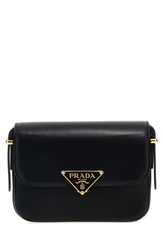 Triangle logo shoulder bag Black Triangle logo shoulder bag Black