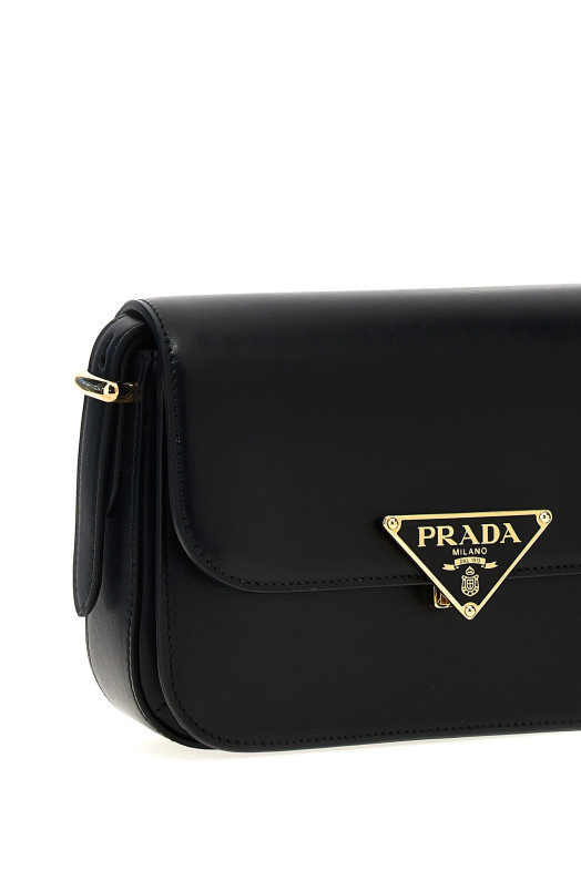 Triangle logo shoulder bag Black Triangle logo shoulder bag Black