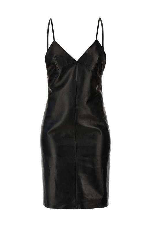 Leather slip dress Black Leather slip dress Black