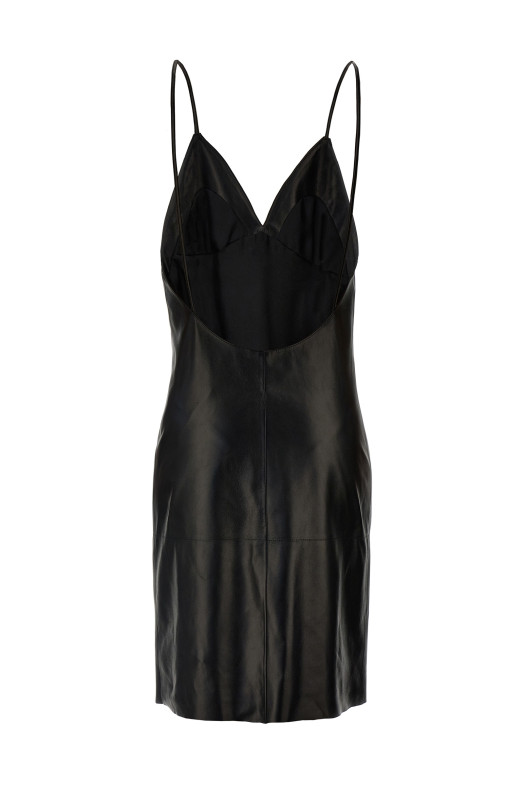 Leather slip dress Black Leather slip dress Black