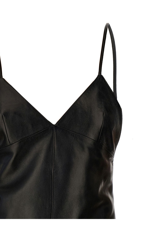Leather slip dress Black Leather slip dress Black