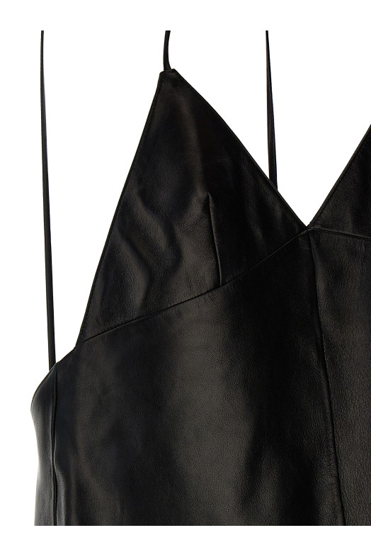Leather slip dress Black Leather slip dress Black