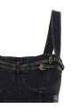 Топ з джинсовими бретелями Чорний VERSACE JEANS COUTURE (77HAM25PDW060SW0909) Топ з джинсовими бретелями Чорний VERSACE JEANS COUTURE (77HAM25PDW060SW0909)