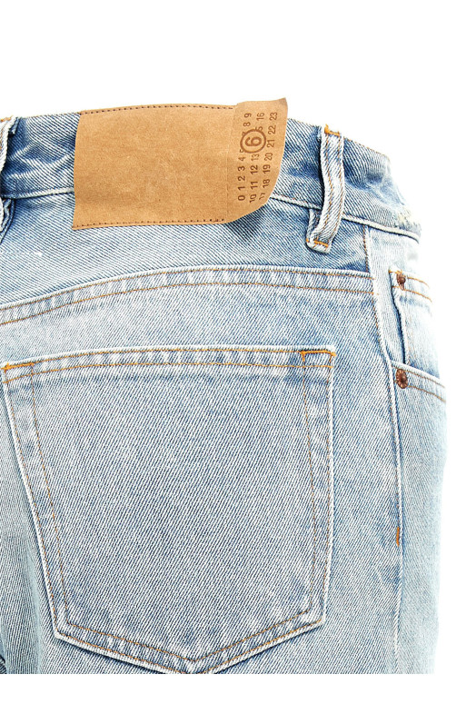 Джинсы с контрастной вставкой BLUE MM6 MAISON MARGIELA (S62LB0176S30589981) Джинсы с контрастной вставкой BLUE MM6 MAISON MARGIELA (S62LB0176S30589981)