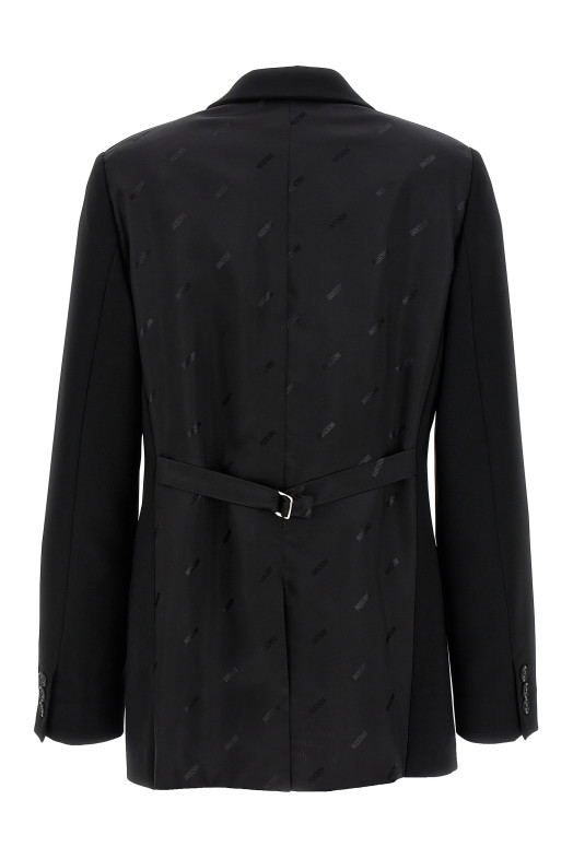 Однобортний блейзер з мартингалом Чорний MOSCHINO (A051254243555)