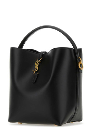 Чорна шкіряна сумка-відро Le 37 Чорна SAINT LAURENT (7428282R20W) Чорна шкіряна сумка-відро Le 37 Чорна SAINT LAURENT (7428282R20W)