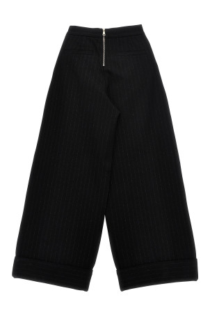 Штани в смужку з люрексу Чорні BALMAIN KIDS (BV6B70Z2501930OR) Штани в смужку з люрексу Чорні BALMAIN KIDS (BV6B70Z2501930OR)