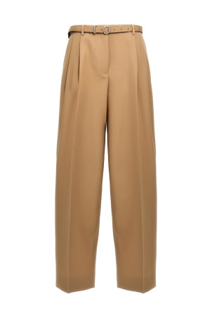 Брюки с поясом из габардина Бежевые JIL SANDER (J02KA0152J40002219) Брюки с поясом из габардина Бежевые JIL SANDER (J02KA0152J40002219)