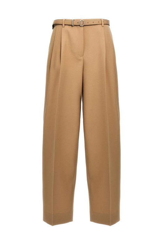 Штани з поясом з габардину Бежеві JIL SANDER (J02KA0152J40002219) Штани з поясом з габардину Бежеві JIL SANDER (J02KA0152J40002219)