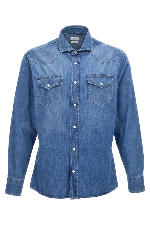 Джинсова сорочка Синя BRUNELLO CUCINELLI (MH1924008CCF66) Джинсова сорочка Синя BRUNELLO CUCINELLI (MH1924008CCF66)