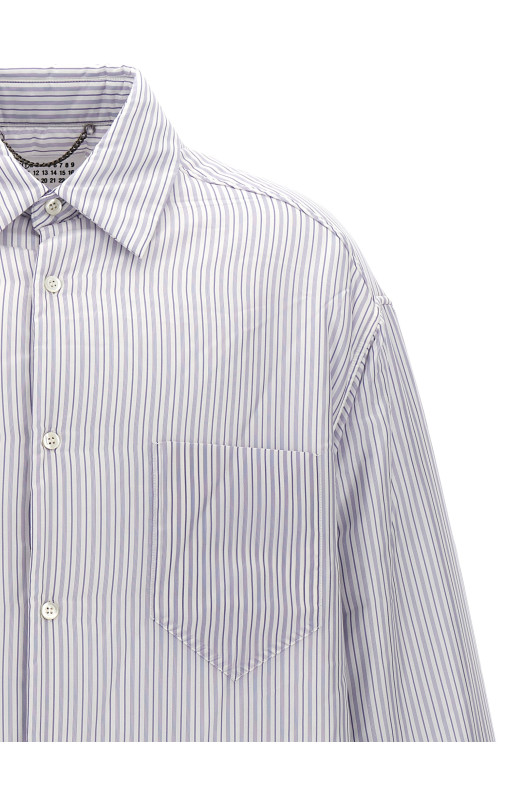 Сорочка-піджак у смужку, СИНЯ MAISON MARGIELA (S50DT0040M35204001F) Сорочка-піджак у смужку, СИНЯ MAISON MARGIELA (S50DT0040M35204001F)