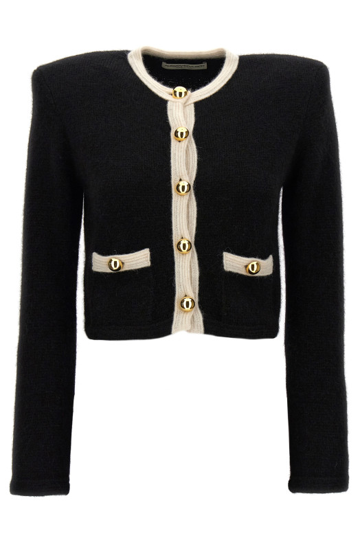 Alpaca cropped cardigan Black Alpaca cropped cardigan Black