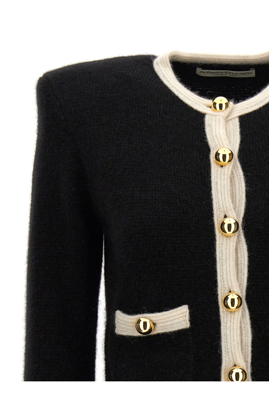 Alpaca cropped cardigan Black Alpaca cropped cardigan Black