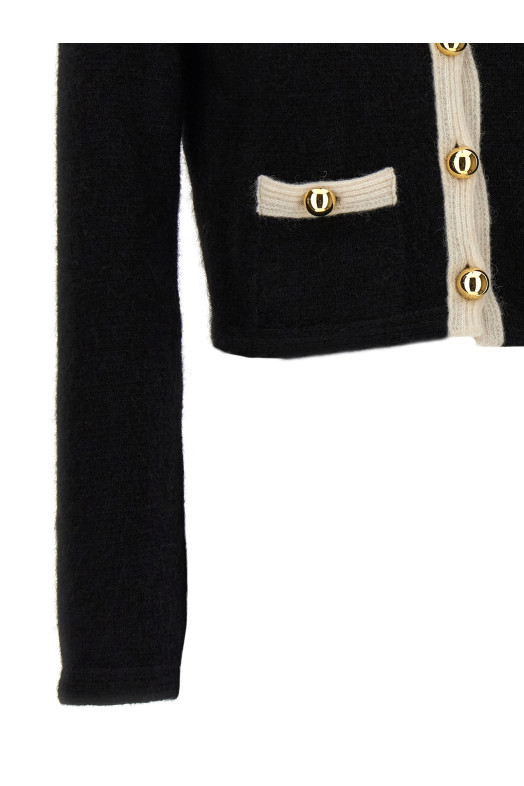 Alpaca cropped cardigan Black Alpaca cropped cardigan Black