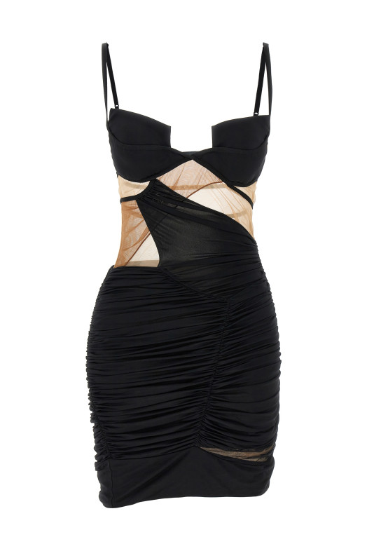 Сукня «Drapped Mini Dress» Чорна (NDAW24DR200BLACKCHESTNUT)