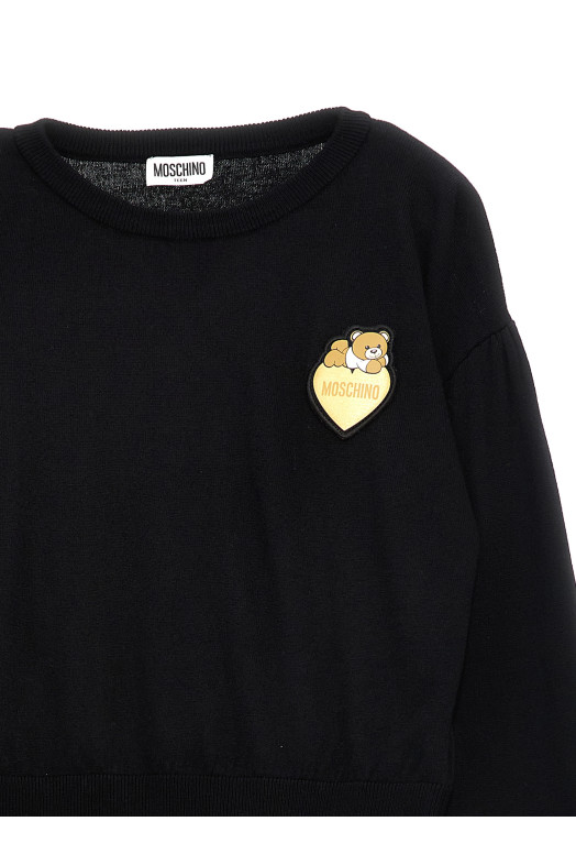 Светр з логотипом Чорний MOSCHINO KID TEEN (HDW024LHE69NEROBLACK) Светр з логотипом Чорний MOSCHINO KID TEEN (HDW024LHE69NEROBLACK)