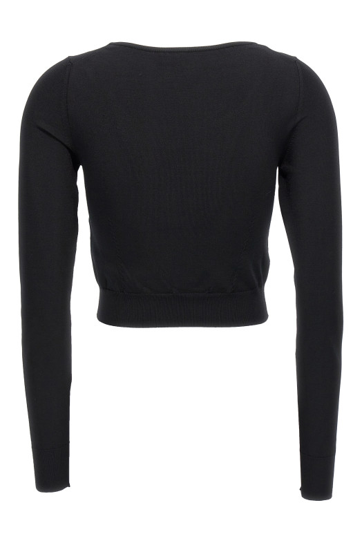 Светр з обрізаним логотипом Чорний DOLCE & GABBANA (FXH35TJAIH7N0000) DOLCE & GABBANA Светр з обрізаним логотипом Чорний DOLCE & GABBANA (FXH35TJAIH7N0000) DOLCE & GABBANA