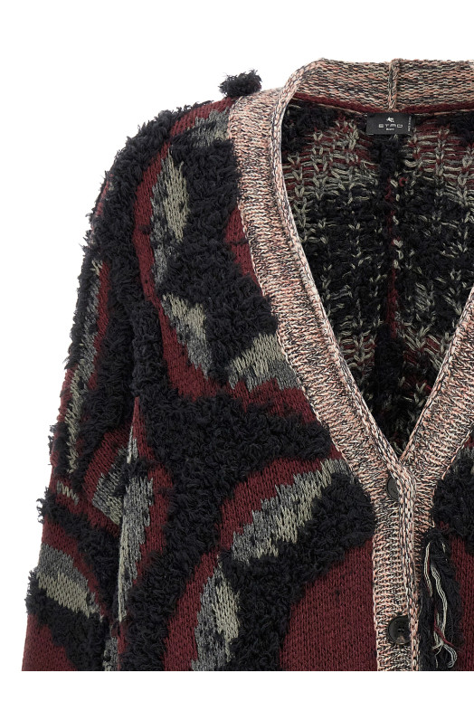 Кардиган с бахромой, объемный, многоцветный ETRO (WRKE0195AQ045S9001) Кардиган с бахромой, объемный, многоцветный ETRO (WRKE0195AQ045S9001)