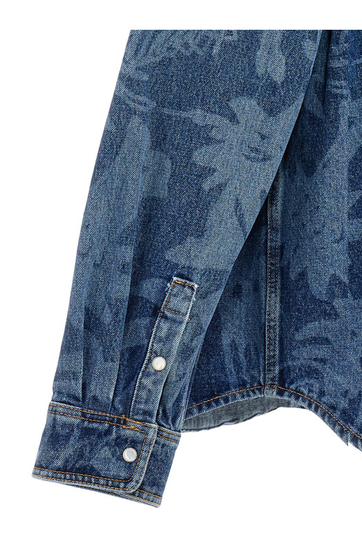 Куртка Palmity Allover Laser, синя PALM ANGELS (PMYD020E23DEN00145404540) Куртка Palmity Allover Laser, синя PALM ANGELS (PMYD020E23DEN00145404540)