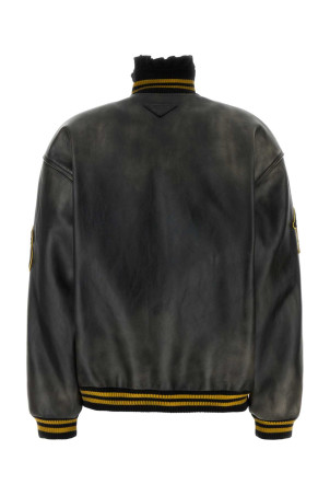 Black leather jacket Black PRADA (58A189SOOO15Y0) Black leather jacket Black PRADA (58A189SOOO15Y0)
