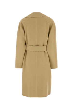 Бежевое двустороннее пальто из шерсти BURBERRY (8093825) Бежевое двустороннее пальто из шерсти BURBERRY (8093825)