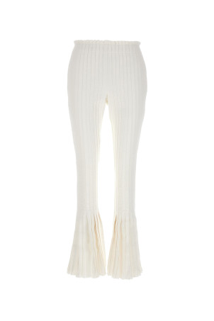 Брюки с ребристыми складками Белые SACAI (2306708151)