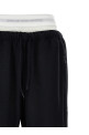 Джоггеры «Wide Leg W/ Logo Elastic Exposed Brief» черные (4CC1244349020A) Джоггеры «Wide Leg W/ Logo Elastic Exposed Brief» черные (4CC1244349020A)
