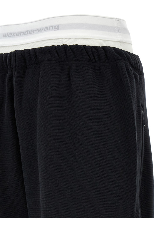 Джоггеры «Wide Leg W/ Logo Elastic Exposed Brief» черные (4CC1244349020A) Джоггеры «Wide Leg W/ Logo Elastic Exposed Brief» черные (4CC1244349020A)