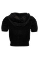 Logo chenille cropped hoodie Black Logo chenille cropped hoodie Black