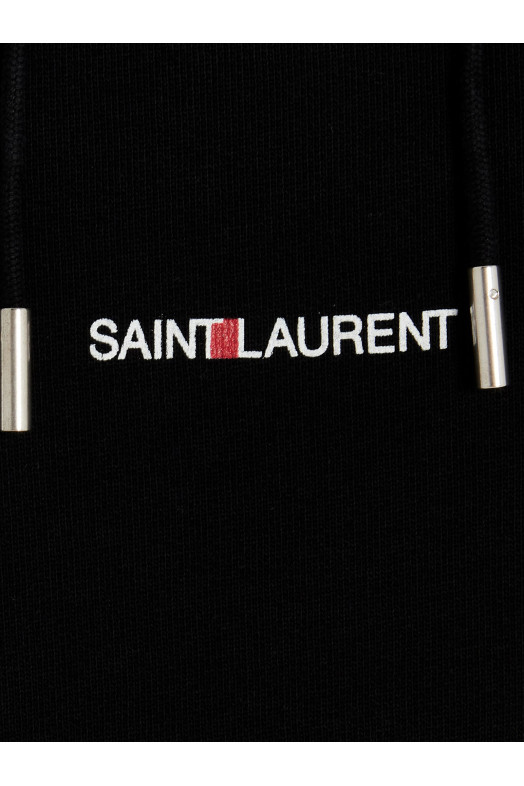 Худі з логотипом Чорний SAINT LAURENT 677256YB2EZ1035 Худі з логотипом Чорний SAINT LAURENT 677256YB2EZ1035