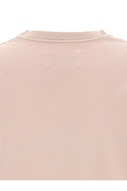 Футболка с вышитым логотипом Розовый MAISON MARGIELA (S51GC0533S20079218)