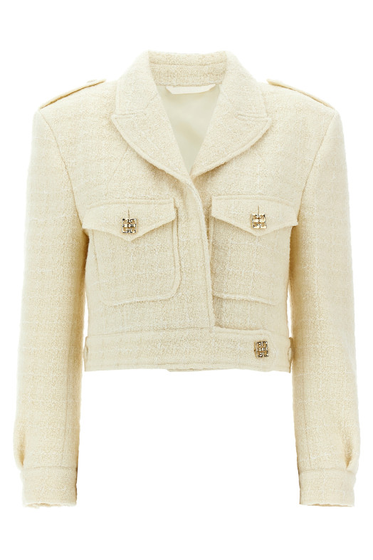 «Військова» коротка куртка Біла (BW30JK15MC150)