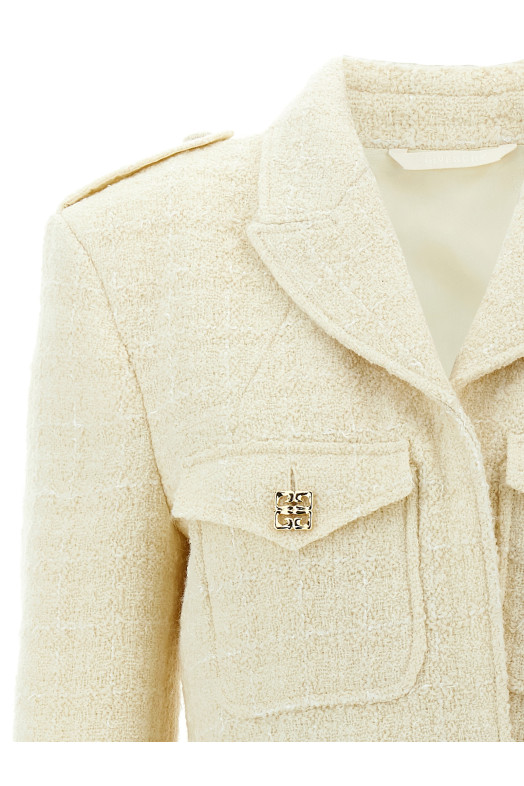 «Військова» коротка куртка Біла (BW30JK15MC150)