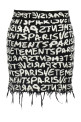 'Vetements Paris Monogram Mini' skirt Black-grey 'Vetements Paris Monogram Mini' skirt Black-grey