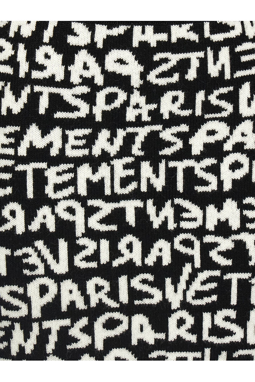 'Vetements Paris Monogram Mini' skirt Black-grey 'Vetements Paris Monogram Mini' skirt Black-grey