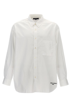 Logo embroidery shirt White Logo embroidery shirt White