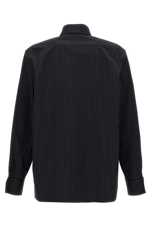 Рубашка в полоску Черно-серая SAINT LAURENT (793321Y1J141095) Рубашка в полоску Черно-серая SAINT LAURENT (793321Y1J141095)