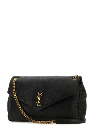 Black leather big Calypso shoulder bag Black SAINT LAURENT (777399AACYT) Black leather big Calypso shoulder bag Black SAINT LAURENT (777399AACYT)