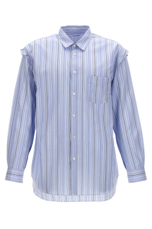Незаконченная полосатая рубашка СИНЯЯ COMME DES GARCONS SHIRT (FNB029W241) Незаконченная полосатая рубашка СИНЯЯ COMME DES GARCONS SHIRT (FNB029W241)