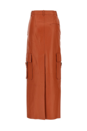 'Illustration' midi skirt orange