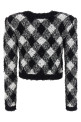Коротка куртка з твіду Vichy Чорно-сіра BALMAIN (DF0SK248KH66EAB) Коротка куртка з твіду Vichy Чорно-сіра BALMAIN (DF0SK248KH66EAB)