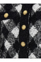 Коротка куртка з твіду Vichy Чорно-сіра BALMAIN (DF0SK248KH66EAB) Коротка куртка з твіду Vichy Чорно-сіра BALMAIN (DF0SK248KH66EAB)