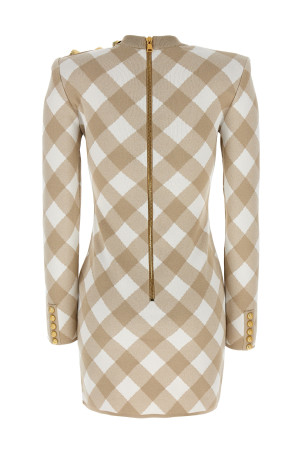 Платье Vichy Бежевое BALMAIN (DF0R8739KH56GVQ) Платье Vichy Бежевое BALMAIN (DF0R8739KH56GVQ)