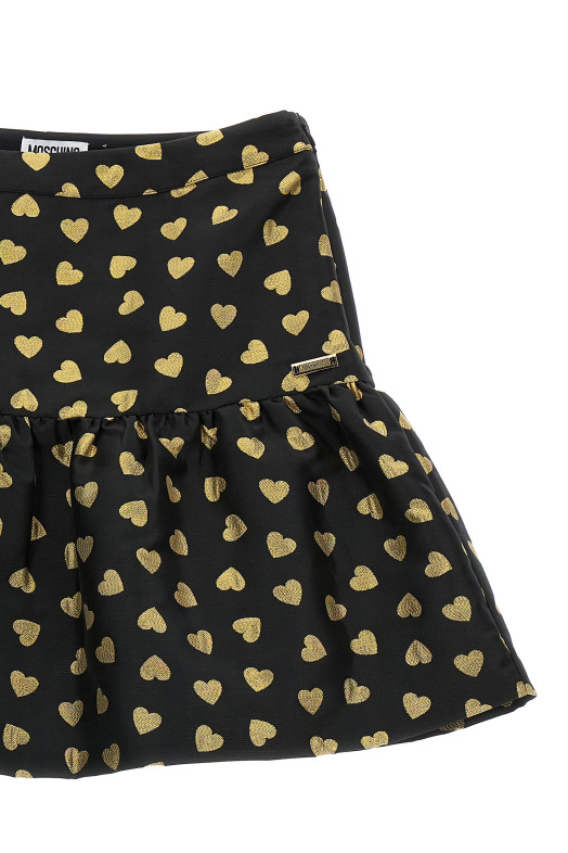 Спідниця з воланами у формі серця, різнокольорова MOSCHINO KID TEEN (HDJ03BLZE07BLACKGOLD) Спідниця з воланами у формі серця, різнокольорова MOSCHINO KID TEEN (HDJ03BLZE07BLACKGOLD)