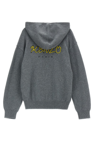 Світшот з капюшоном і вишитим логотипом Сірий KENZO JUNIOR (K60771GREYMARL) Світшот з капюшоном і вишитим логотипом Сірий KENZO JUNIOR (K60771GREYMARL)