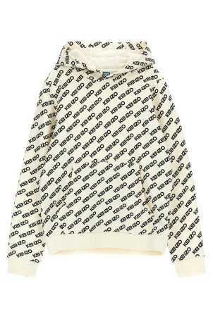 Толстовка з логотипом Чорно-сіра KENZO JUNIOR (K60728IVORY) Толстовка з логотипом Чорно-сіра KENZO JUNIOR (K60728IVORY)