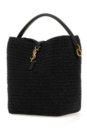 Чорна сумка-відро з рафії Le 37 Чорна SAINT LAURENT (773991GAAEC) Чорна сумка-відро з рафії Le 37 Чорна SAINT LAURENT (773991GAAEC)